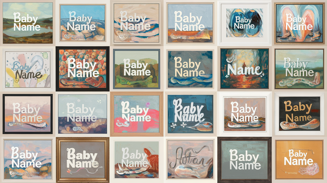 20 Frame Paintings for Baby Name